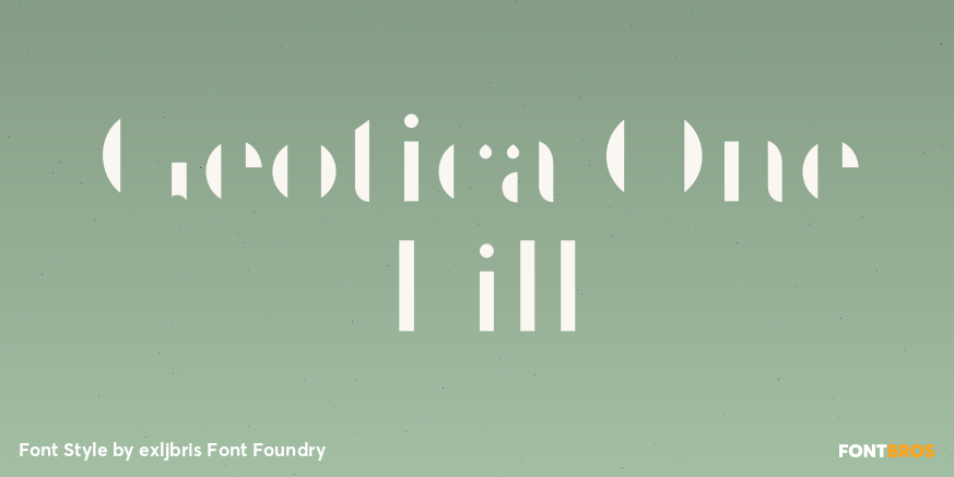 Geotica One Fill Font Poster #1