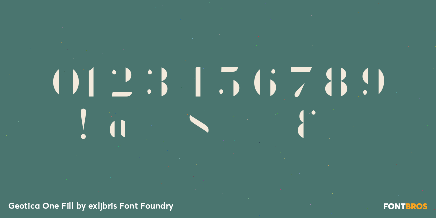 Geotica One Fill Font Poster #1