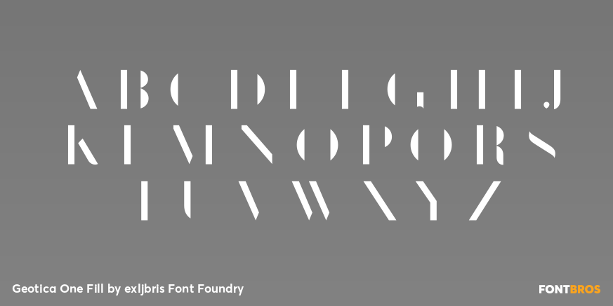 Geotica One Fill Font Poster #1
