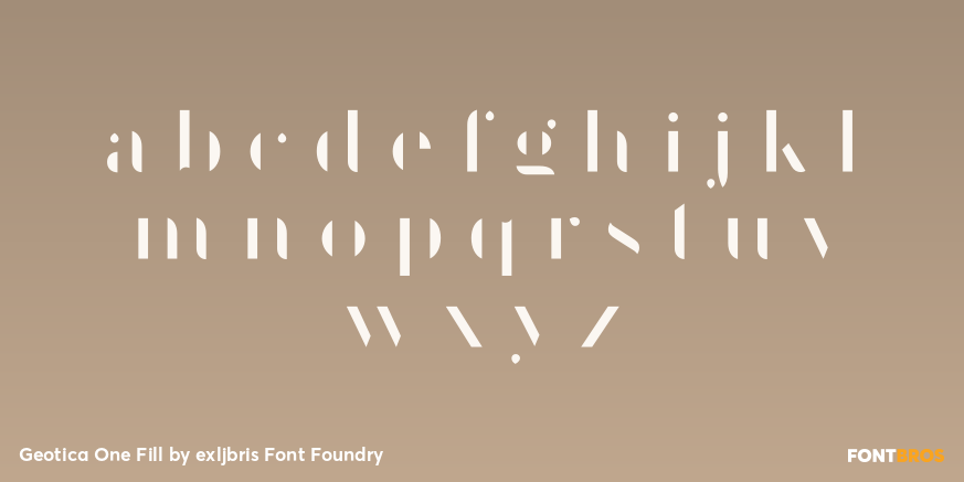 Geotica One Fill Font Poster #1