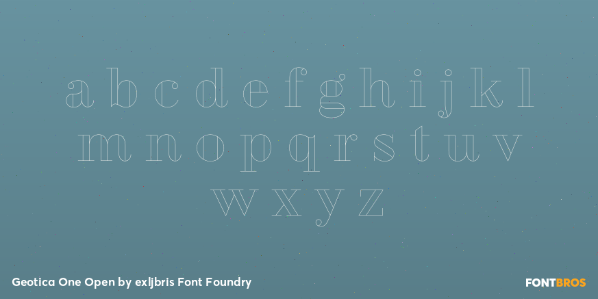 Geotica One Open Font Poster #3
