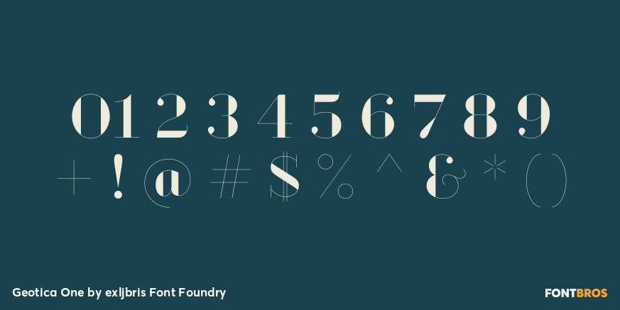 Geotica One Font Poster #4
