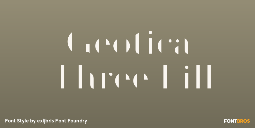 Geotica Three Fill Font Poster #1