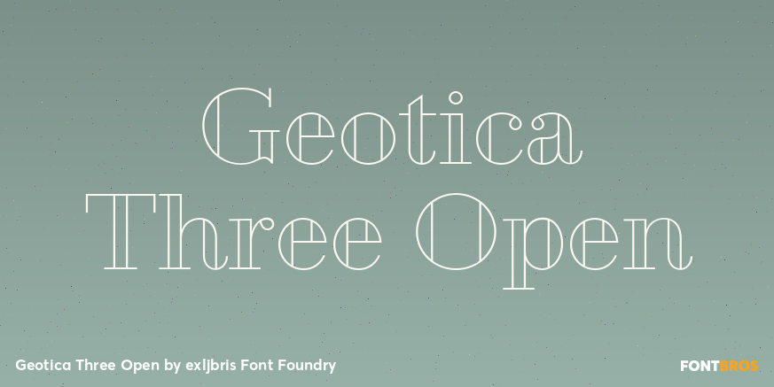 Geotica Three Open Font Poster #1