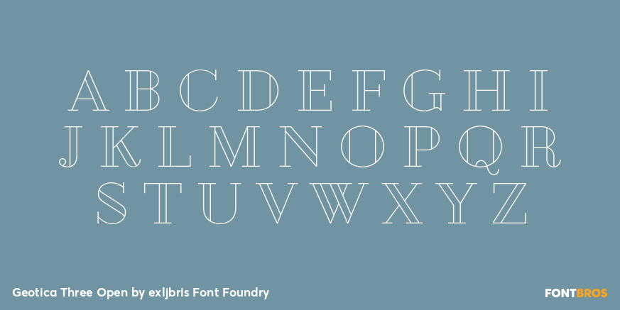 Geotica Three Open Font Poster #2