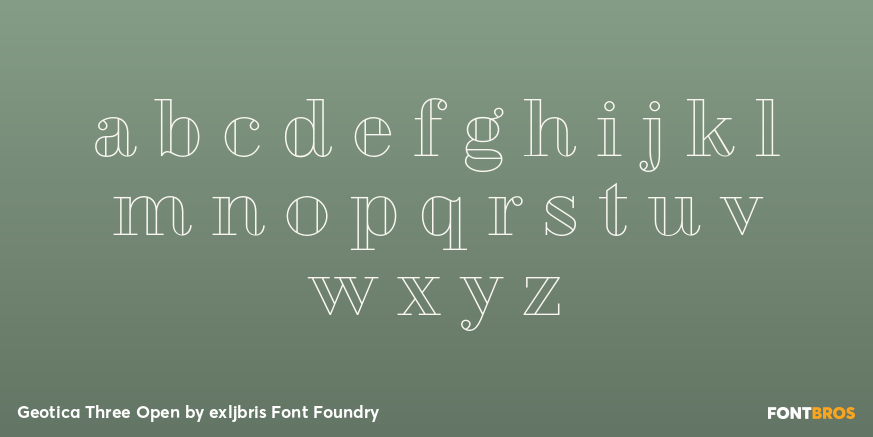Geotica Three Open Font Poster #3