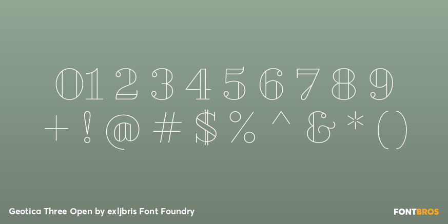 Geotica Three Open Font Poster #4