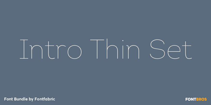 Intro Thin Set Font Poster #1