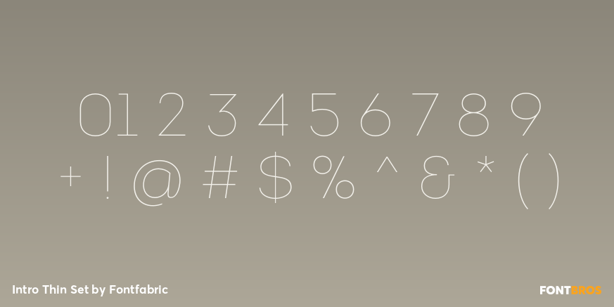 Intro Thin Set Font Poster #1