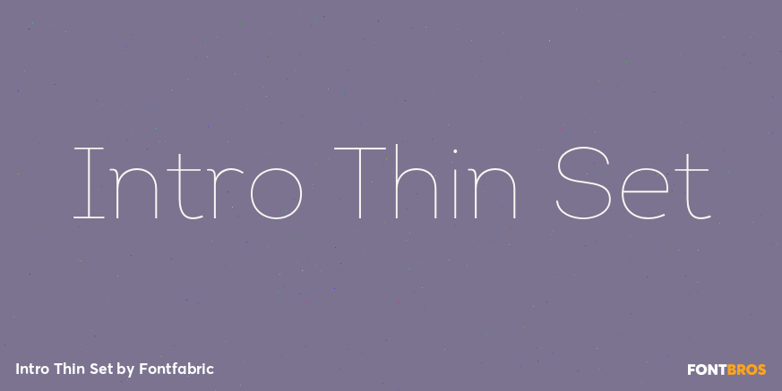 Intro Thin Set Font Poster #1