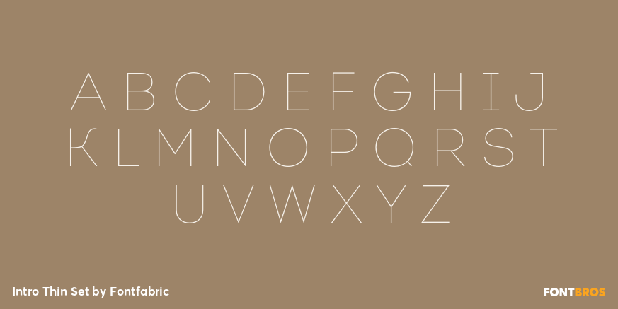 Intro Thin Set Font Poster #2