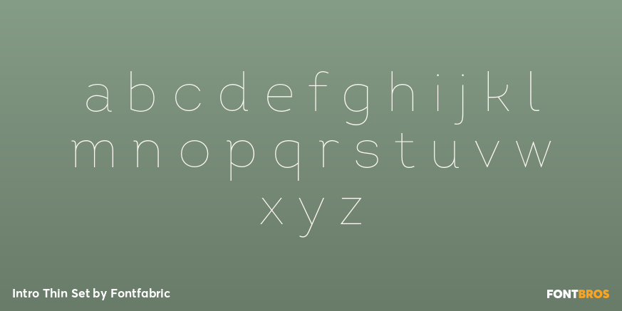 Intro Thin Set Font Poster #3