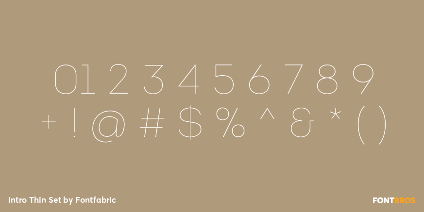 Intro Thin Set Font Poster #4