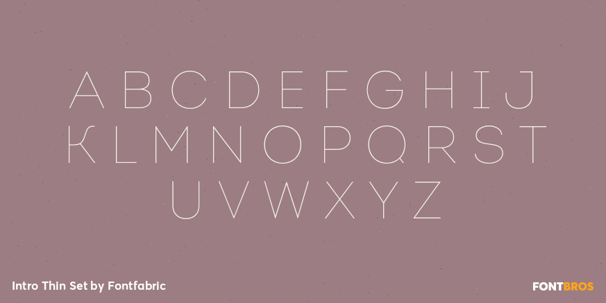 Intro Thin Set Font Poster #1