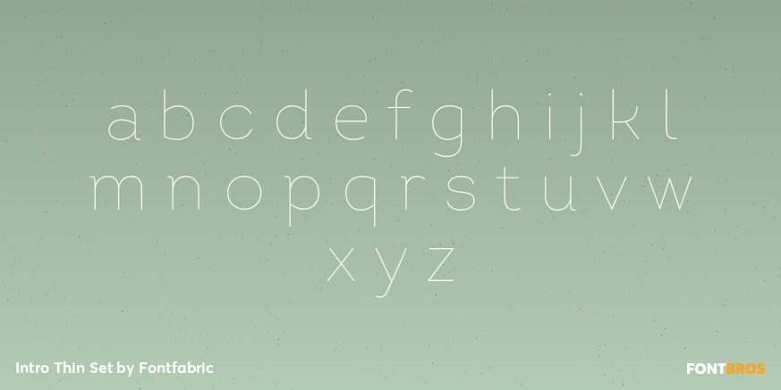 Intro Thin Set Font Poster #1