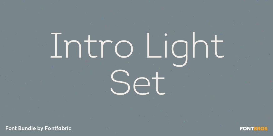 Intro Light Set Font Poster #1