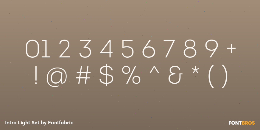 Intro Light Set Font Poster #1