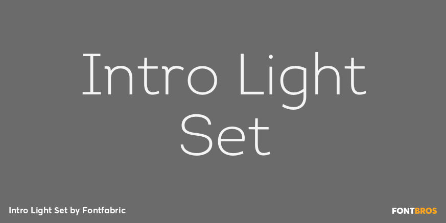 Intro Light Set Font Poster #1