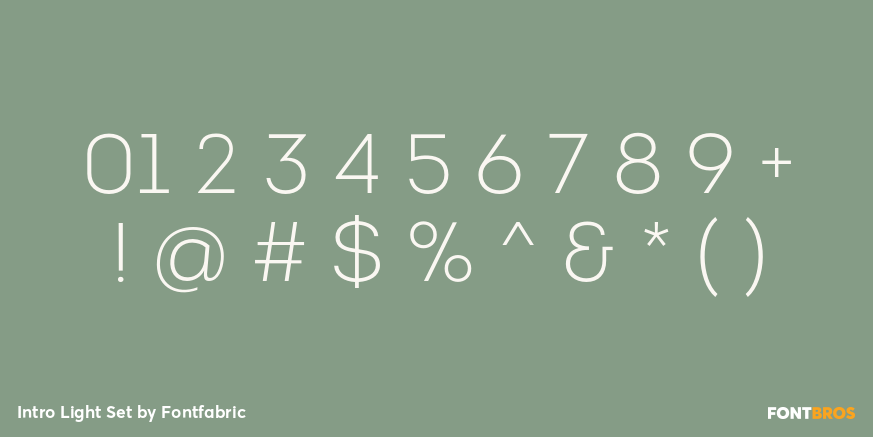 Intro Light Set Font Poster #4