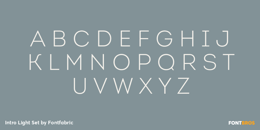Intro Light Set Font Poster #1