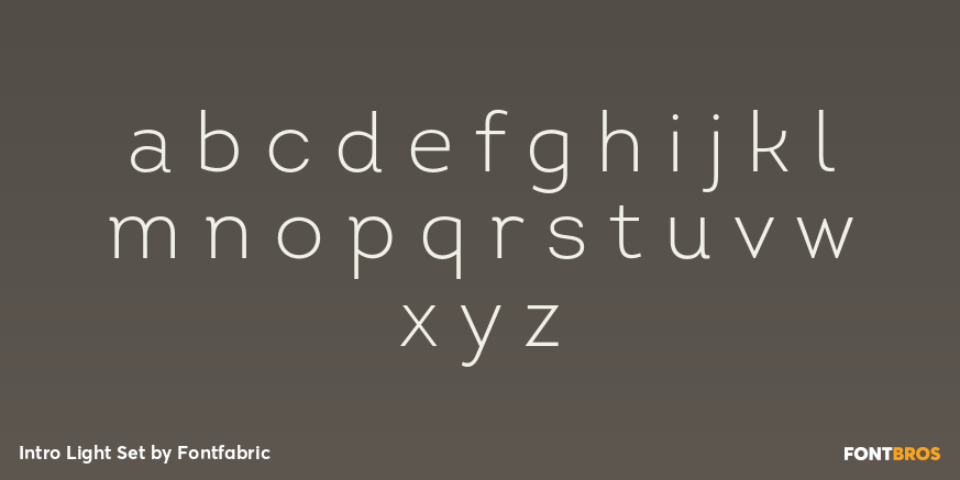Intro Light Set Font Poster #1