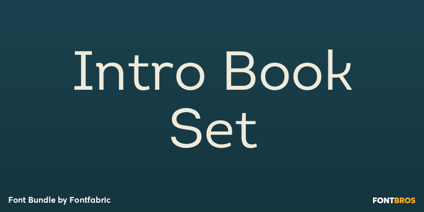Intro Book Set Font Poster #1