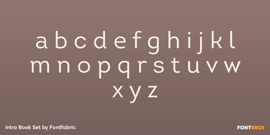 Intro Book Set Font Poster #1