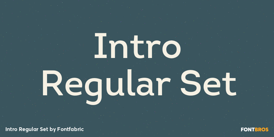 Intro Regular Set Font Poster #1