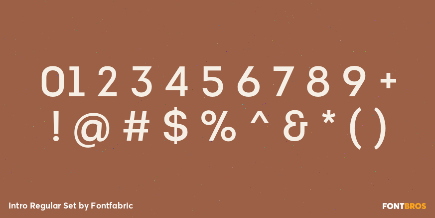 Intro Regular Set Font Poster #4