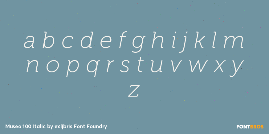 Museo 100 Italic Font Poster #3