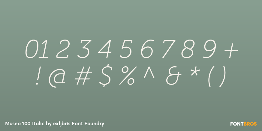 Museo 100 Italic Font Poster #4