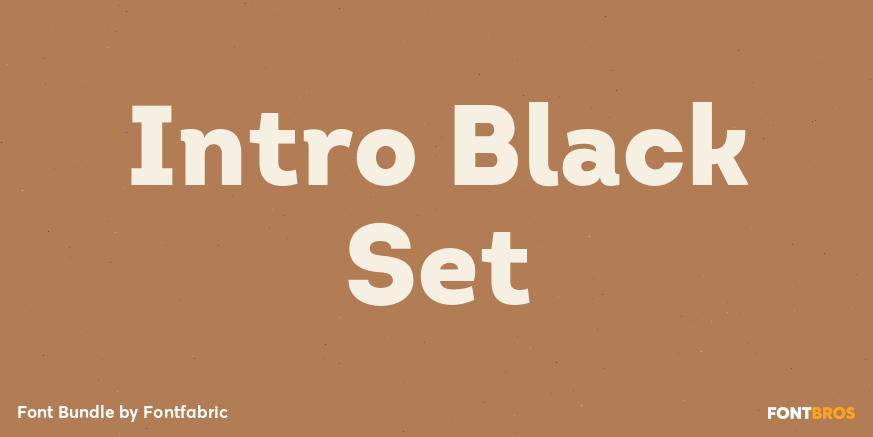 Intro Black Set Font Poster #1