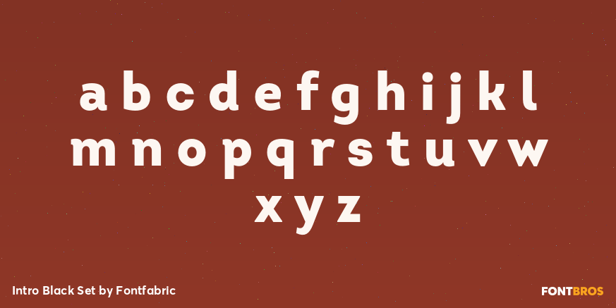 Intro Black Set Font Poster #3