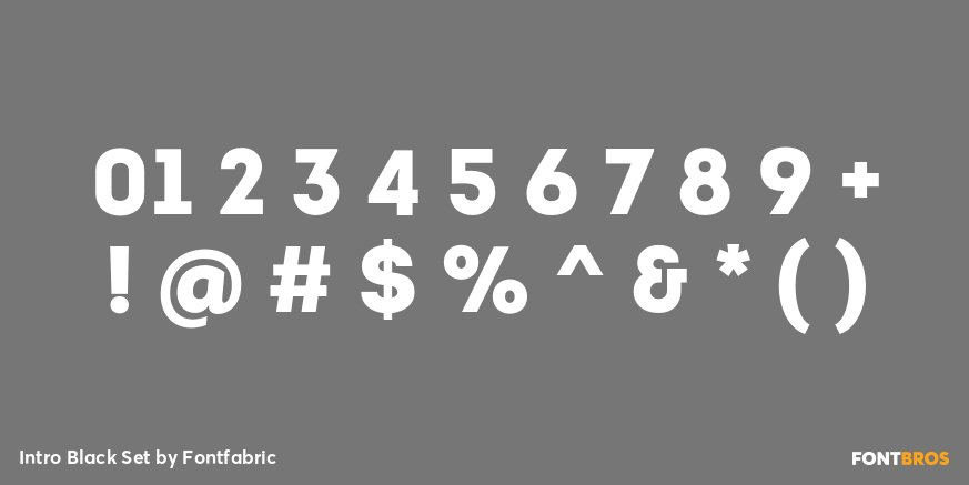 Intro Black Set Font Poster #4