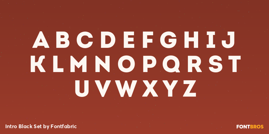 Intro Black Set Font Poster #1
