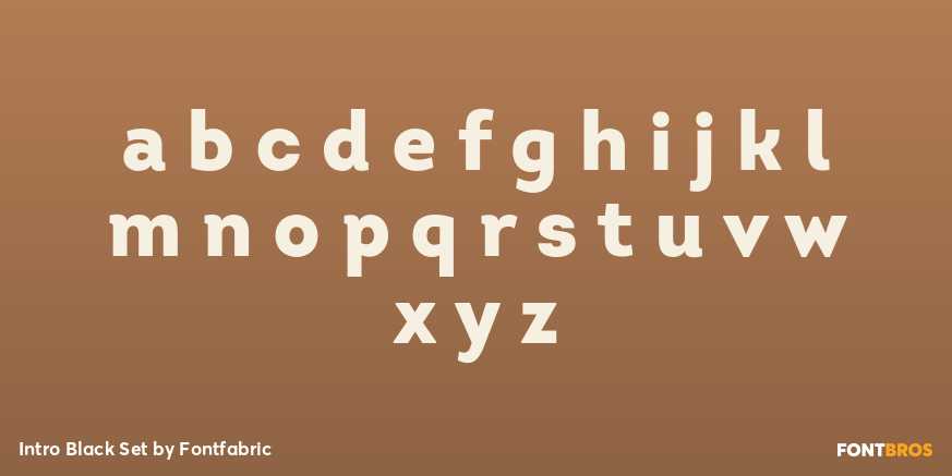 Intro Black Set Font Poster #1