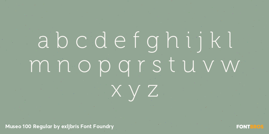 Museo 100 Regular Font Poster #3
