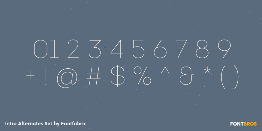Intro Alternates Set Font Poster #1