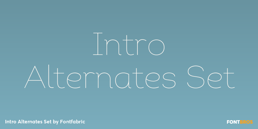 Intro Alternates Set Font Poster #1