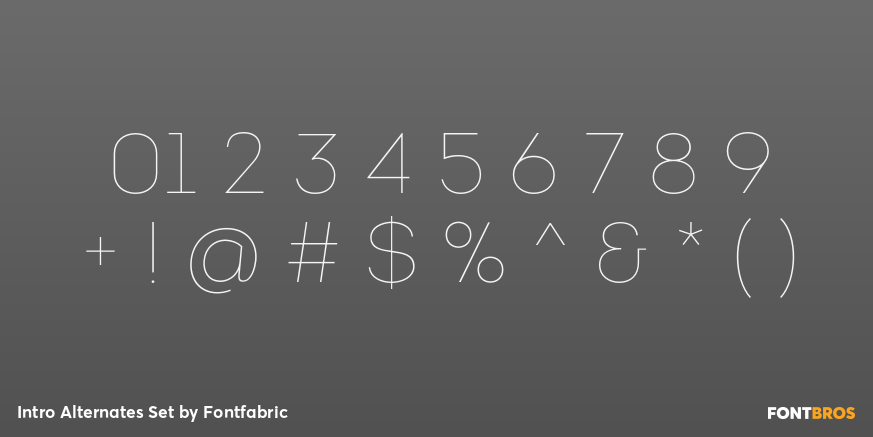 Intro Alternates Set Font Poster #4