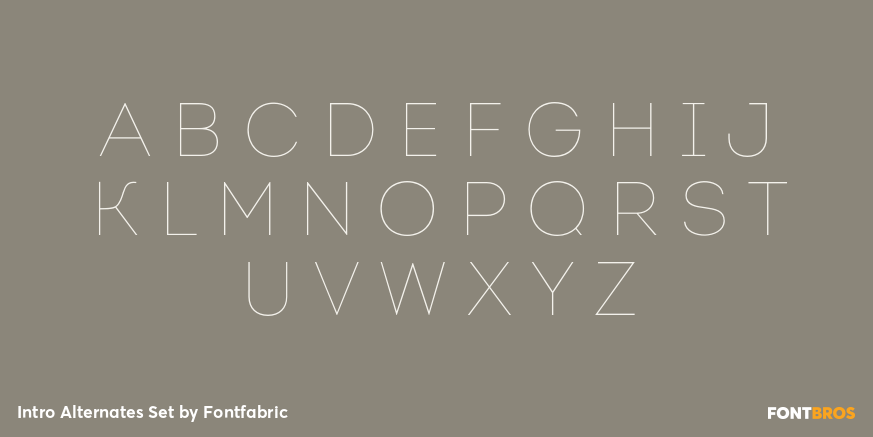 Intro Alternates Set Font Poster #1