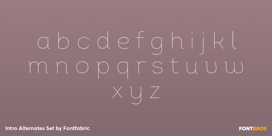 Intro Alternates Set Font Poster #1