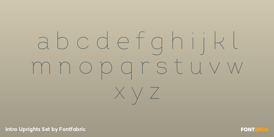 Intro Uprights Set Font Poster #3