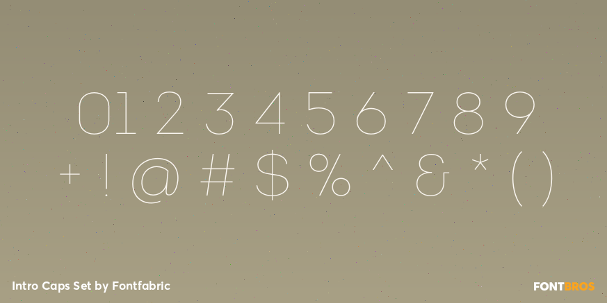 Intro Caps Set Font Poster #1