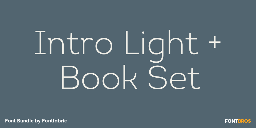 Intro Light + Book Set Font Poster #1