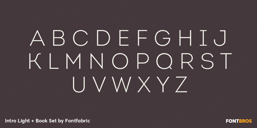 Intro Light + Book Set Font Poster #2