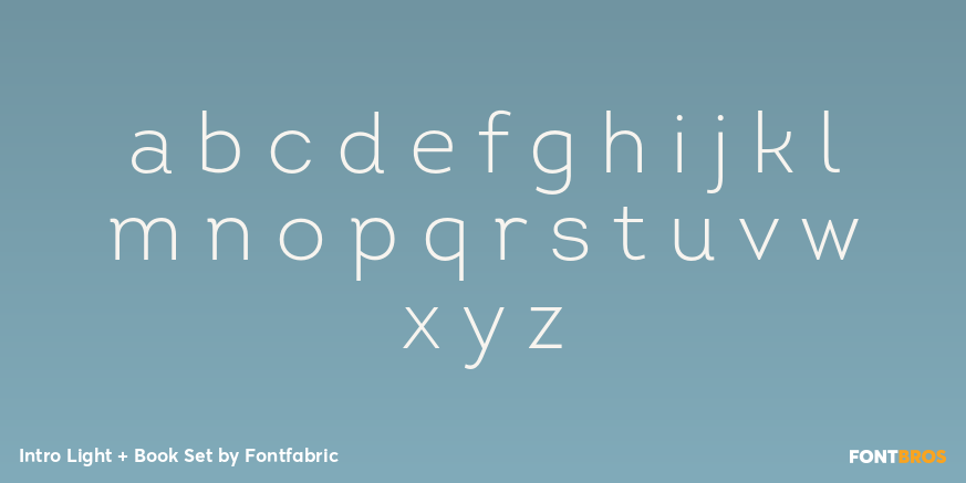 Intro Light + Book Set Font Poster #3