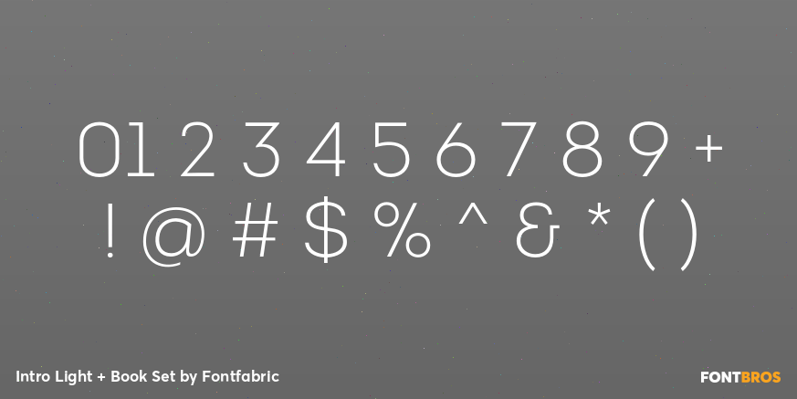 Intro Light + Book Set Font Poster #4