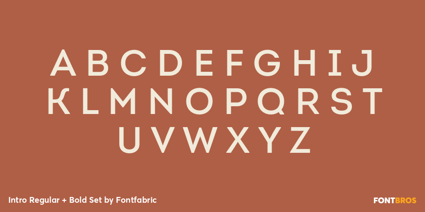 Intro Regular + Bold Set Font Poster #1