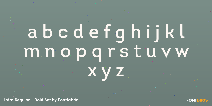 Intro Regular + Bold Set Font Poster #1